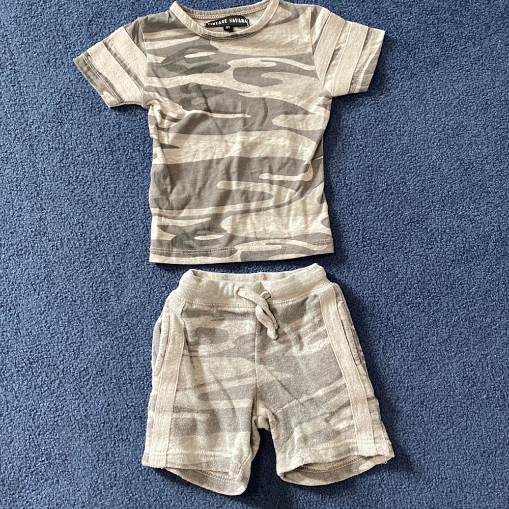 Toddler grey camo outfit